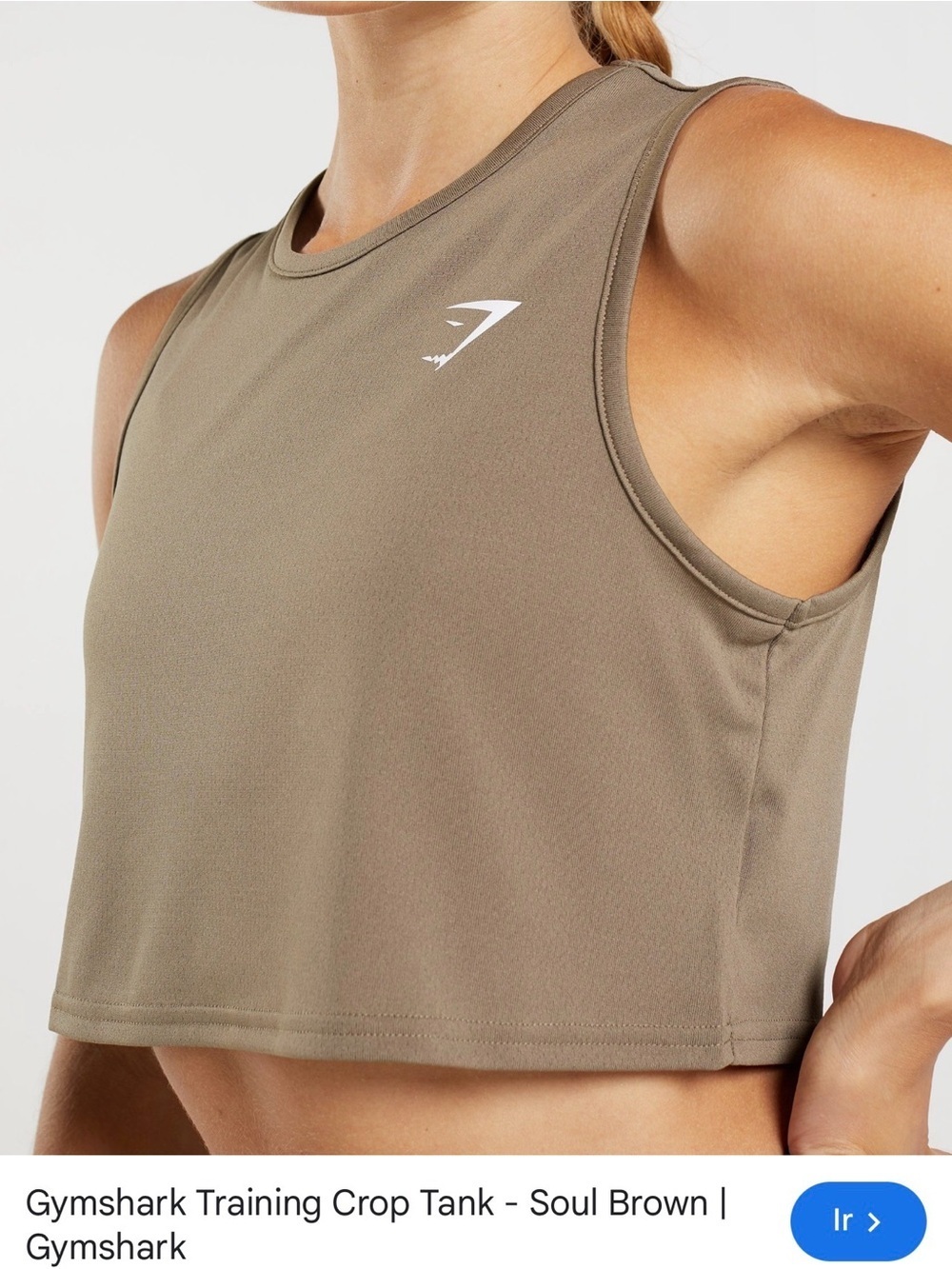 Gymshark Taupe Brown Sleeveless Training Tank